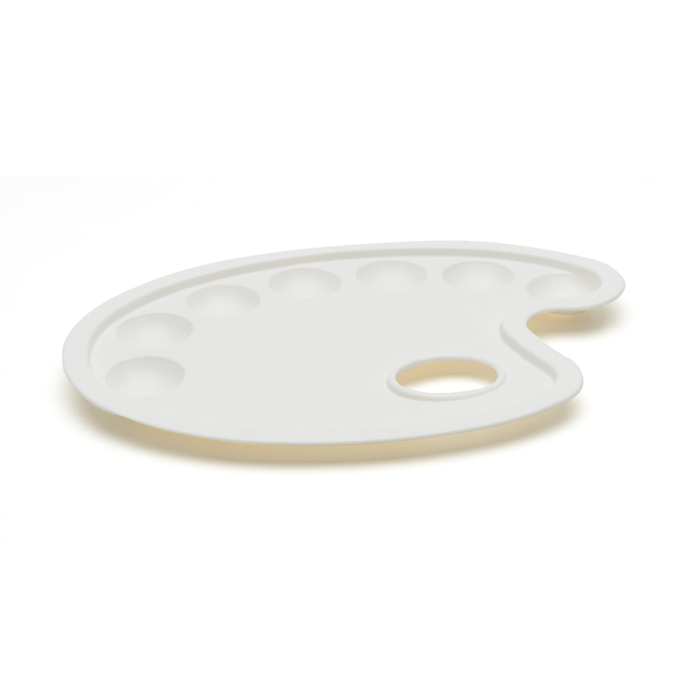 Oval plastic palette 7 wells