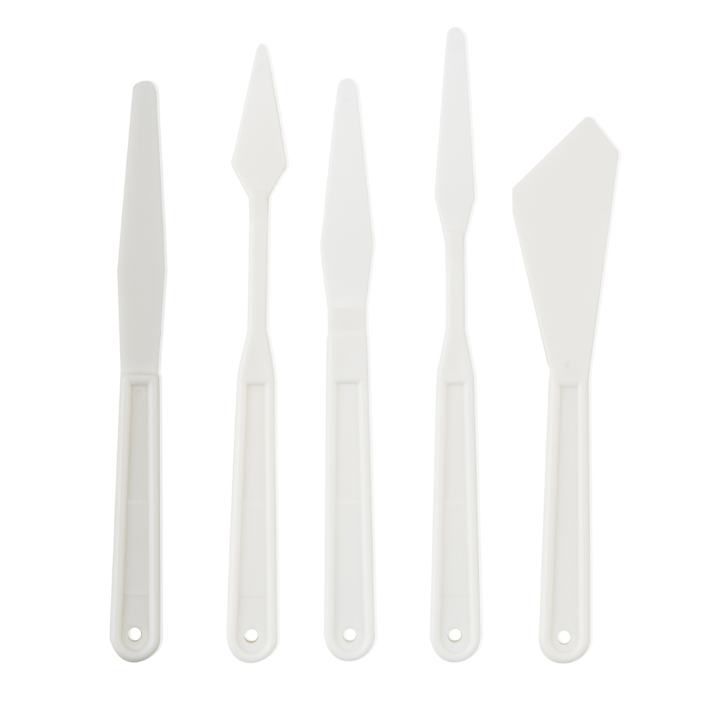 Plastic painting knives set