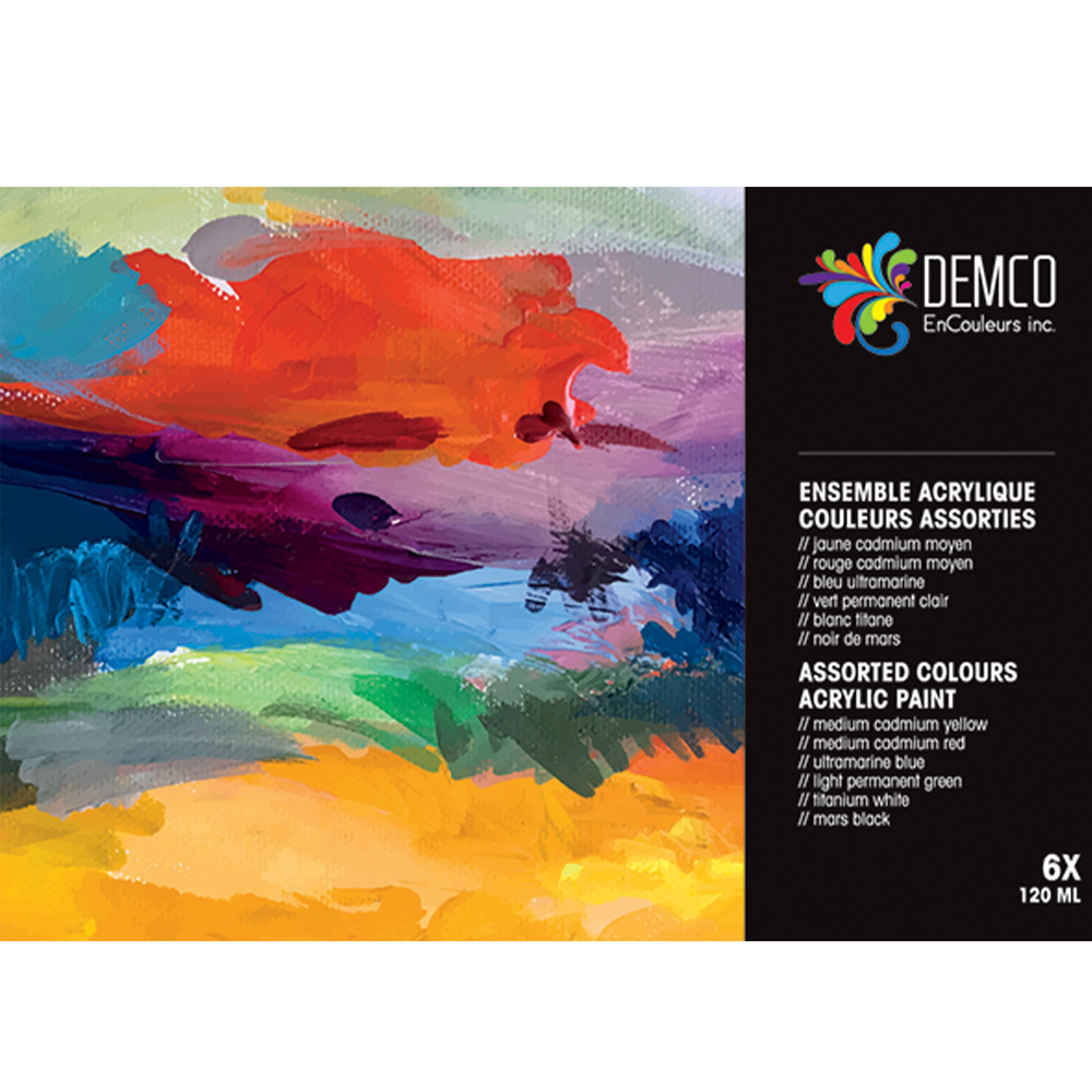 Ensemble acrylique couleurs assorties