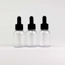 Empty bottles set with eye dropper