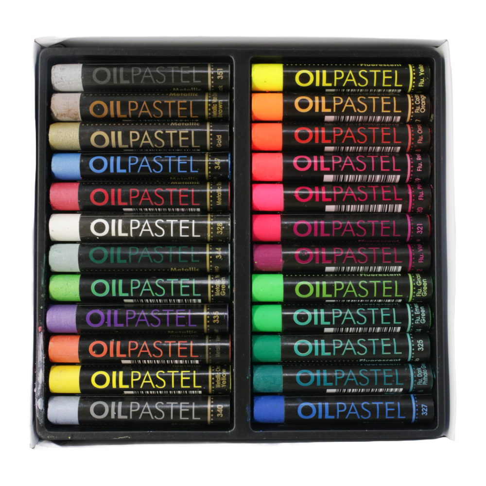 Oil pastels - metallic & fluo