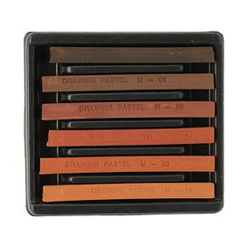 Pastel à dessin carré couleurs tons de terre