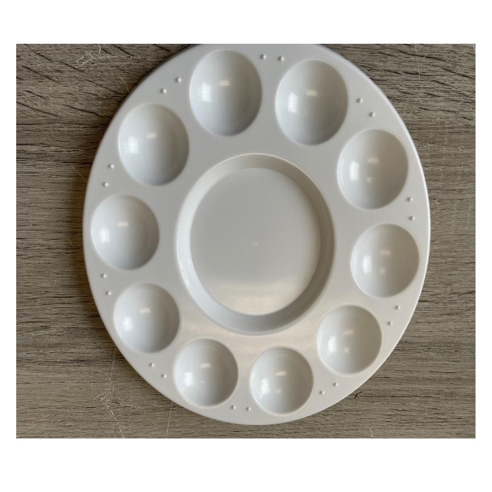 Palette ronde en plastique blanc 10 puits